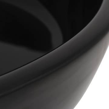  Basin Ceramic Round Black 42x12 cm