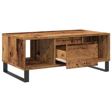  Coffee Table Old Wood 90x50x36.5 cm Engineered Wood