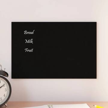  Wall-mounted Magnetic Board Black 30x20 cm Tempered Glass