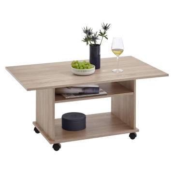 FMD Coffee Table with Castors Oak Tree