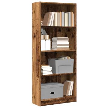  Bookcase Old Wood 60x24x143 cm Engineered Wood