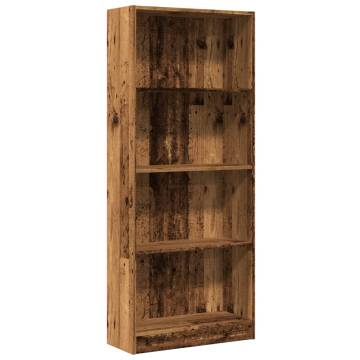  Bookcase Old Wood 60x24x143 cm Engineered Wood