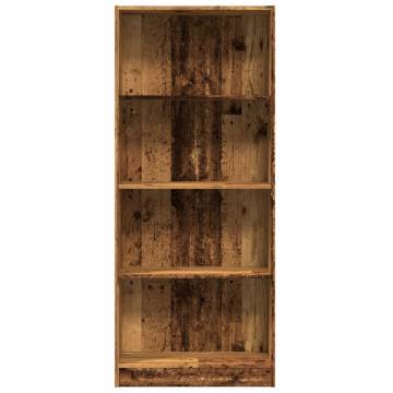  Bookcase Old Wood 60x24x143 cm Engineered Wood