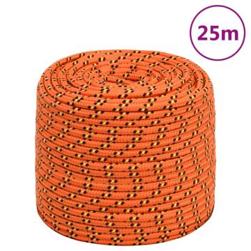 Boat Rope Orange 10 mm 25 m Polypropylene