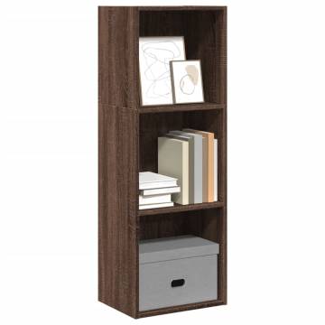  Bookcase Brown Oak 40x30x114 cm Engineered Wood