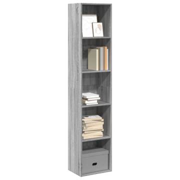  Bookcase Grey Sonoma 40x30x189 cm Engineered Wood