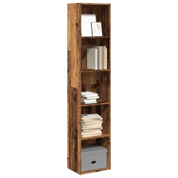  Bookcase Old Wood 40x30x189 cm Engineered Wood