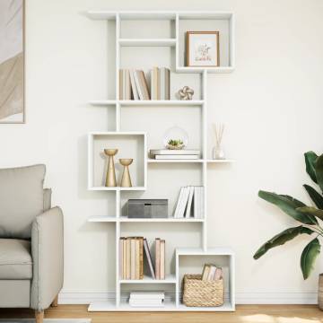  Book Cabinet White 92x29x188 cm Engineered Wood