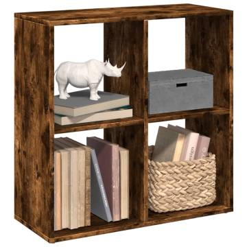  Room Divider Bookcase Smoked Oak 69.5x29x69.5 cm Engineered Wood