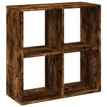  Room Divider Bookcase Smoked Oak 69.5x29x69.5 cm Engineered Wood