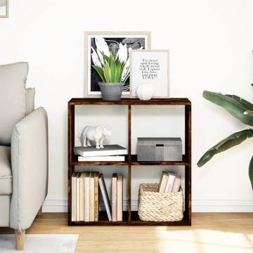  Room Divider Bookcase Smoked Oak 69.5x29x69.5 cm Engineered Wood