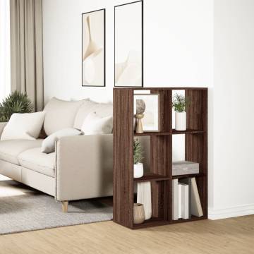  Room Divider Bookcase Brown Oak 69.5x29x103.5 cm Engineered Wood