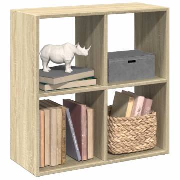  Room Divider Bookcase Sonoma Oak 69.5x29x69.5 cm Engineered Wood