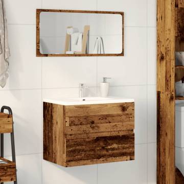  Bathroom Cabinet Old Wood 60x38.5x45 cm Engineered Wood