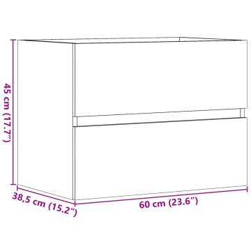  Bathroom Cabinet Old Wood 60x38.5x45 cm Engineered Wood