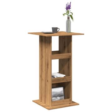  Bar Table with Storage Artisan Oak 60x60x102 cm Engineered Wood