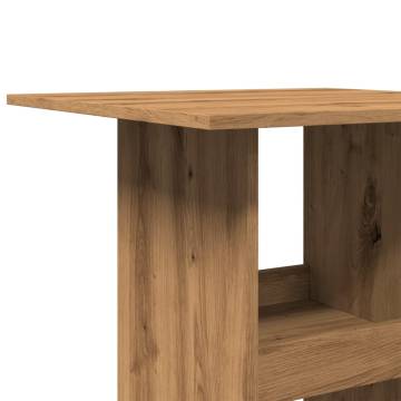  Bar Table with Storage Artisan Oak 60x60x102 cm Engineered Wood