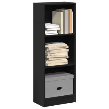  Bookcase Black 40x24x109 cm Engineered Wood