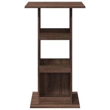  Bar Table with Storage Brown Oak 60x60x102 cm Engineered Wood