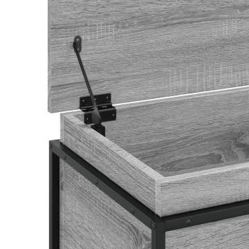  Storage Box with Lid Grey Sonoma 100x40x51.5 cm Engineered Wood