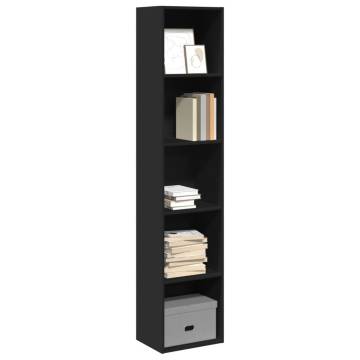  Bookcase Black 40x30x189 cm Engineered Wood