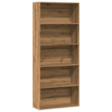  Book Cabinet Artisian Oak 80x30x189 cm Engineered Wood