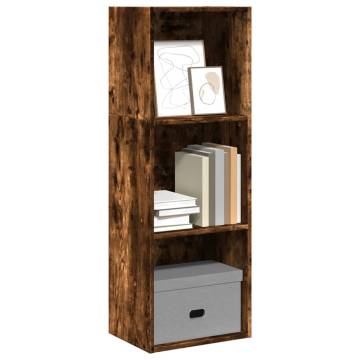  Bookcase Smoked Oak 40x30x114 cm Engineered Wood