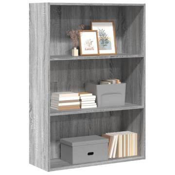  Bookcase Grey Sonoma 80x30x114 cm Engineered Wood