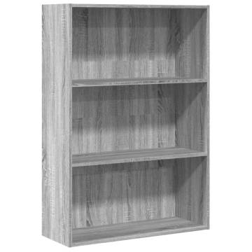  Bookcase Grey Sonoma 80x30x114 cm Engineered Wood