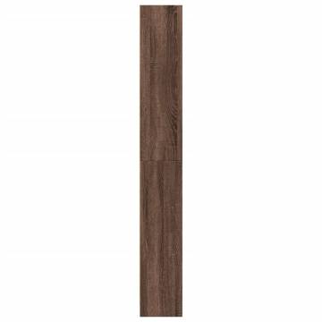  Bookcase Brown Oak 80x24x176 cm Engineered Wood