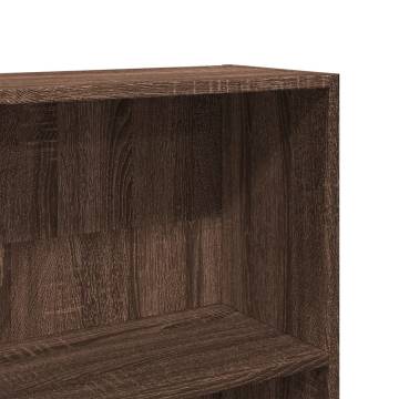  Bookcase Brown Oak 80x24x176 cm Engineered Wood