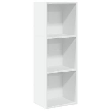  Bookcase White 40x30x114 cm Engineered Wood