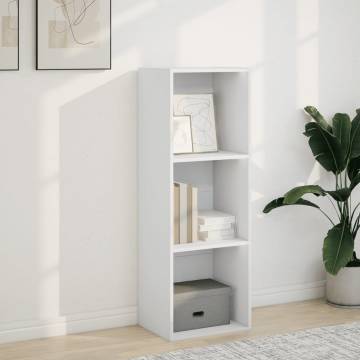  Bookcase White 40x30x114 cm Engineered Wood