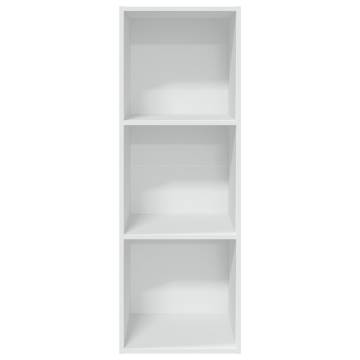  Bookcase White 40x30x114 cm Engineered Wood