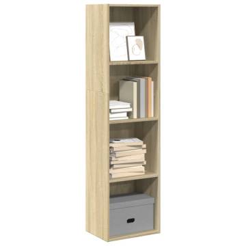  Bookcase Sonoma Oak 40x30x152 cm Engineered Wood