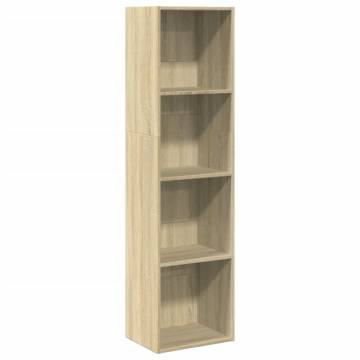  Bookcase Sonoma Oak 40x30x152 cm Engineered Wood