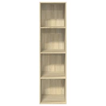  Bookcase Sonoma Oak 40x30x152 cm Engineered Wood