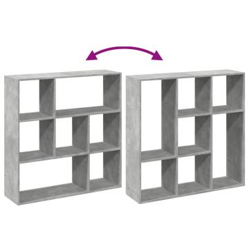  Room Divider Bookcase Concrete Grey 102x29x103.5 cm Engineered Wood