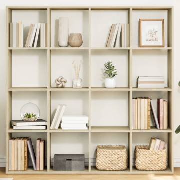  Book Cabinet Sonoma Oak 137.5x29x137.5 cm Engineered Wood