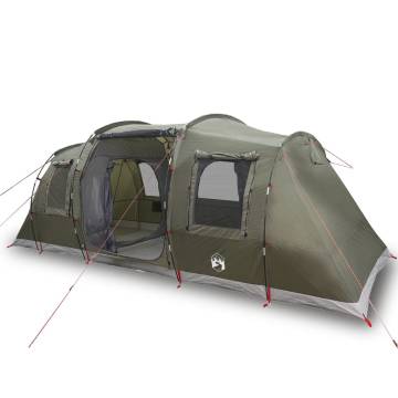  Camping Tent Tunnel 4-Person Olive Green Waterproof