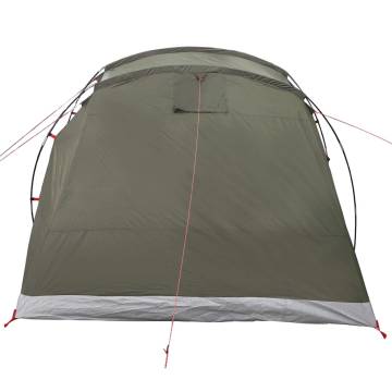  Camping Tent Tunnel 4-Person Olive Green Waterproof