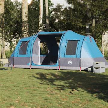  Camping Tent Tunnel 4-Person Blue Waterproof