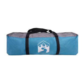  Camping Tent Tunnel 4-Person Blue Waterproof