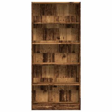  Bookcase Old Wood 80x24x176 cm Engineered Wood