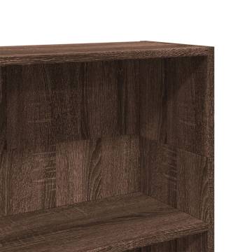  Bookcase Brown Oak 80x24x109 cm Engineered Wood