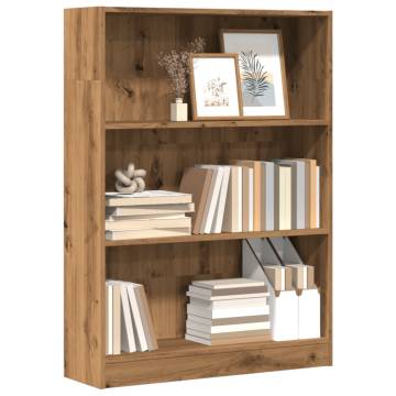  Bookcase Artisian Oak 80x24x109 cm Engineered Wood