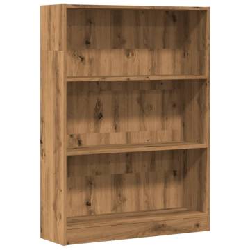  Bookcase Artisian Oak 80x24x109 cm Engineered Wood