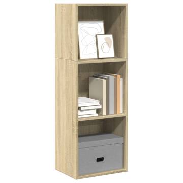  Bookcase Sonoma Oak 40x30x114 cm Engineered Wood