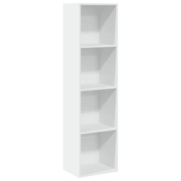  Bookcase White 40x30x152 cm Engineered Wood