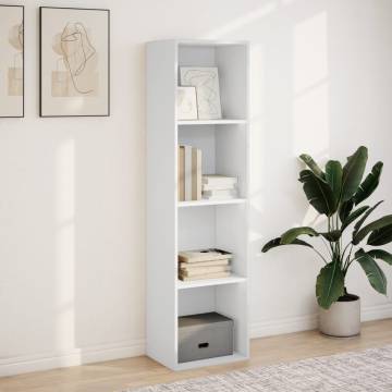  Bookcase White 40x30x152 cm Engineered Wood